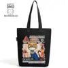 Mochila Feminina de Lona Estilo Nórdico com Desenhos da Fábrica Original, Bolsa Tote e de Ombro Versátil de Grande Capacidade