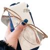 Novo 2024 Armação de óculos para miopia caixa TR90 estilo coreano linha de sobrancelha personalizada óculos lisos com luz azul anti-luz azul
