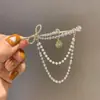 Coreia do Sul Dongdaemun Presilha de Cabelo com Laço e Strass Franja com Tassel Presilha Lateral Presilha Bico de Pato Temperamento de Fada Feminino