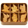 Molde de estrela de biscoito amanteigado para boneca, fofo desenho animado ferramenta de panificação DIY para segurar velas, pressione sobremesa desenho animado