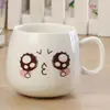 Caneca Cerâmica Personalizada com Tampa e Colher Caneca para Casal Fashion Caneca de Casa Caneca Fofa para Chá para Homens e Mulheres