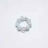 El Silencio se Convierte en NievePulsera de Cristal Natural de Aguamarina Hecha a Mano para Mujer, Estilo Nuevo Versátil, Pulsera con Efecto Blanqueador al por Mayor