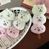 Chaveiro Vintage Estilo Japonês Pingente de Boneca de Pelúcia Fofa Charme Feminino Acessório para Bolsa de Estudante