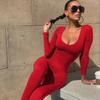 Artículos de Moda Europeos y Americanos 2025 Verano Nueva Moda Pantalones Ajustados de Manga Larga Levanta Caderas Todo en Uno Venta al por Mayor Comercio Exterior Amazon
