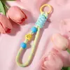 Lanyard para Teléfono Trenzado de Color Dopamina Correa Corta Tejida para Funda de Teléfono Llavero Accesorio Decoración Colgante