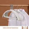 Cabide de Roupas Flocado Sem Costura Novo Estilo Organizador Multifuncional Cabide de Roupas Flocado Antiderrapante Suporte de Roupas Plástico para Seco e Molhado