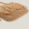 Bolsa de Hombro Grande de Tejido a Mano con Borlas Largas, Estilo Nuevo, Moda Versátil para Vacaciones en la Playa, para Mujer