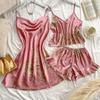 Vestido de verano estilo europeo y americano transfronterizo, camisón de seda sexy sin espalda, fino y sencillo, para mujer, ropa de casa