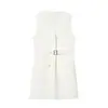 Venta Caliente Transfronteriza de AliExpress Nuevo Artículo de Llegada Primavera 2026 Vestido de Color Sólido sin Mangas con Cuello en V y Cinturón 77023272