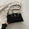 2026 Versão Coreana Bolsa Baguete Retro de Nicho Simples Versátil Fosca Bolsa de Mão Patchwork Bolsa de Ombro para o Trabalho Bolsa Feminina