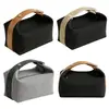 Bolsa de Maquillaje de Tela de Sarga Personalizada de Gift Factory, Neceser de Gran Capacidad, Bolsa de Almuerzo Portátil, Bolsa Bento para el Trabajo