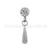 Colgante Solon de Titanio F136 Pendientes de Gota de Agua Base Plana Espiral Interna Clavo para Hélice Ósea del Oído Cuerpo de Aleación de Titanio G23 Joyería para Perforación