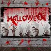 Amazon Nuevo Banner de Halloween Decoración de Fiesta del Festival Fantasma Cortina de Puerta Bandera Tela de Fondo para Bandera Se Puede Hacer