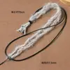 Cuerda de hilo de algodón anudada a mano para colgante Collar estilo tibetano Cadena para suéter Jade étnico Cuerda para colgar en el cuello Thangka Ajustable