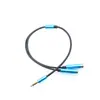 Adaptador de Fone de Ouvido 3,5mm Um para Dois Compartilhador Estende Duas Linhas de Áudio Fêmea Adaptador Divisor
