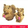 Tenglong Crafts, Cestos de Esquilo de Animal Tecidos, Cestos de Armazenamento de Artesanato Tecidos à Mão, Cestos de Rattan Sintético, Fofos