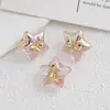 Mapei Parche de Mariposa de Estrella de Cinco Puntas Plegado Transparente Clip para Oreja Agujero Recto Pendientes de Resina Cadena para Teléfono Móvil Accesorios de Material para DIY
