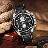 Reloj de hombre Megir, cronógrafo multifuncional con calendario, reloj de piel genuina, suministro de fabricante de alta gama 2015