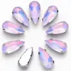 Nuevo Cristal de Vidrio con Forma de Gota Diamantes de Garra Cosidos a Mano Diamantes de Garra con Forma Especial Diamantes de Garra Forma de Semilla de Melón Accesorios para Zapatos DIY Accesorios para Vestido de Novia Vestido de Noche