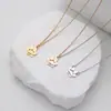 Aliexpress Venda Quente Colar de Patinha de Cachorro para Mulheres Estiloso Europeu e Americano DIY Corrente para Clavícula com Nome Gravado Fornecimento Transfronteiriço
