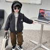 Chaqueta con Capucha de Terciopelo para Niños Otoño e Invierno Estilo Nuevo Ropa Deportiva Gruesa y Cálida para Bebés y Niños Pequeños y Medianos