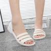 Sandálias para Mulheres Verão Transfronteiriças Novas Sapatos de Praia Planos Slip-On Sandálias de Praia à Beira-Mar Chinelos Casuais da Moda para Mulheres