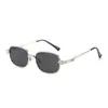 Gafas Unisex de Marco Pequeño Estilo Nuevo, Gafas de Sol de Moda, Lujo Ligero Transfronterizo, Gafas de Sol Metálicas de Alta Gama con Protección UV