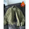Chaqueta de Vuelo Coach para Hombre Invierno 2025 Engrosada Corte Limpio Estilo Americano Algodón Chaqueta Corta Directo del Fabricante