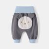 Pantalones Big PP forrados de vellón para bebé, Conjunto de otoño, Pantalones casuales estilo occidental, Primavera y otoño para salir, Pantalones de cintura alta con protección para el vientre para niños y niñas