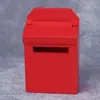1:12 Casa de Muñecas Casa de Muñecas Muebles Miniatura DIY Micro Escena Modelo Torre de Colores Puerta Buzón Rojo