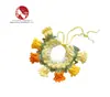Cachecol Coleira de Tricô Estilo Ins para Gato e Cachorro Bandana Saliva Pet Flor Orquídea Sino Acessórios Fofos Pequenos Frescos