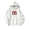Moletom com Capuz e Estampa de Letras Estilo Retrô Americano com Forro de Lã para Mulheres, Chic para Primavera e Outono, Estilo Hong Kong, Marca Tendência, Blusa Solta Versátil