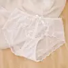 Hongxuan 2209 Bragas de Encaje Dulces de Cintura Alta de Alta Calidad para Mujer, Atractivas Transparentes Sexy que Realzan las Caderas Control de Abdomen