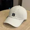 Gorra de béisbol para mujer estilo coreano, de algodón lavado, suave, con visera curva, bordado 3D de letra S, ala ancha, para estudiantes jóvenes