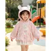 Chaqueta con Capucha de Orejas de Conejo para Niña, Elegante Chaqueta para Bebé con Adorno de Encaje, Chaqueta de Exterior con Estampado de Dibujos Animados para Primavera y Otoño