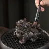 Sapo de Cerâmica Roxa Pixiu Pet de Chá Decoração de Mesa para Casa e Escritório Decoração de Mesa de Chá Sala de Chá Brinquedo de Chá Pode Ser Criado Acessórios para Conjunto de Chá