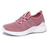 Zapatos de Mujer Primavera Gama Alta Transfronterizos Nuevos Casuales Moda Zapatos para Correr Tejido Volador Transpirables Suela Suave Deportivos de Moda