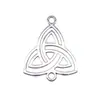 Colgante hecho a mano de aleación de plata antigua 33x 26 mm 2.6 g Conector de nudo celta