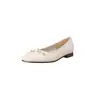 Zapatos de ballet de piel de oveja con lazo dulce estilo coreano combinados con una falda, zapatos de piel genuina poco profundos de punta redonda y tacón bajo para mujer, otoño 2026