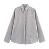 Exportação Transfronteiriça Roupas Femininas Verão 2025 Estilo Europeu e Americano Cor Pura Camisa de Manga Comprida + Calças Casuais Terno Feminino B482405/6