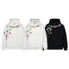 2726 Moda Urbana Retro Americana Unisex de Gama Alta Divertido Diseño de Estampado Colorido Sudadera con Capucha para Hombre