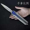 Periférico de Jogo Delta Polaris 30cm Faca Elástica Bidirecional Modelo de Arma de Metal Ornamento de Arma de Liga