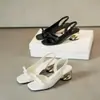 Estilo Vintage~Sensación de Alta Gama Sandalias de Espalda Descubierta para Mujer, Verano 2026 Nuevas Versátiles Retro Estilo Hepburn Sandalias de Tacón Medio para Mujer