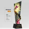 Troféu de esmalte aquarelado personalização prêmio de reunião anual contribuição excepcional equipe excepcional estrela de cinco pontas criativa medalha de cristal personalização