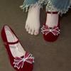 Novos Sapatos Mary Jane de Salto Grosso com Tira de Laço em Cetim Estilo Pequeno Perfume Salto Alto para Mulheres - Primavera 2025
