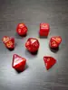 Conjunto de Dados Poliédricos D&D com Padrão de Mármore, Cores Misturadas, Transparente, D4D6D8D10D12D20 Lados, Tabuleiro Coc, Conjunto de Sete Peças