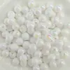 Tiktok quente 8mm acrílico Aurora gradiente colorido AB duas cores imitação de pérola contas redondas furo reto contas soltas joias DIY