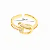 Anillo de nudo caliente Amazon transfronterizo diamante diseño de personalidad de nicho sentido avanzado anillo abierto fabricantes al por mayor