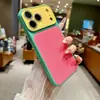Capa acrílica bicolor se transforma instantaneamente em 18, adequada para iPhone 16 Pro e Apple 17 Pro Max, com película de lente com glitter