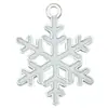 Colgante de aleación con diseño de Papá Noel, árbol de Navidad, muñeco de nieve y copo de nieve, con forma de gota de aceite blanco K.